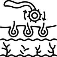 Microneedling treatment icon in linear style vector