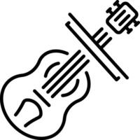 A linear style icon of violin instrument vector