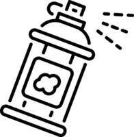 A linear style icon of a colour spray vector