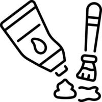 A linear style icon showing colour pigment vector