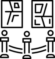 A linear style con of an art gallery vector