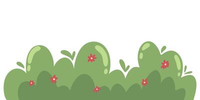 simple bush on white background vector