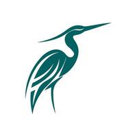 Heron bird logo design illustration vector
