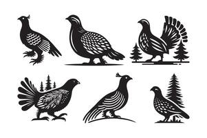 Spruce Grouse Art for Branding and Design vector
