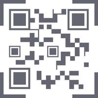 QR code sample in for smartphone scanning. QR code caption for scanning. Hand drawn illustration. vector