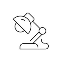 Desk lamp icon. Desk lamp symbol. Lamp outline icon vector