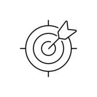 Target icon. Target symbol. Archery target outline icon vector
