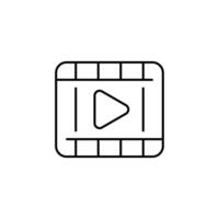 Media player icon. Media player symbol. Player outline icon vector