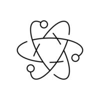 Atom icon. Atom symbol. Atom outline icon vector