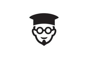 A black and white image of a man wearing a hat and glasses vector