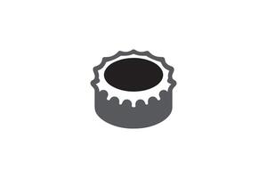 A beer bottle cap icon on a white background vector