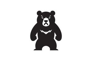 A black bear with a lightning bolt on its chest vector