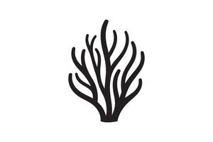 A black and white illustration of a tree vector