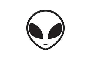 Alien head icon on white background vector