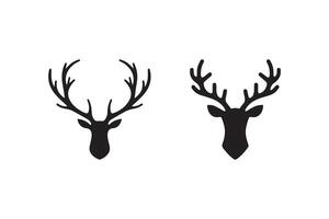 Deer head icon set illustration vector
