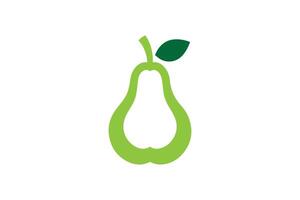 A pear is shown in a flat design vector