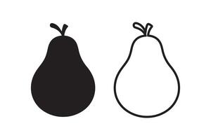 Two pear shapes are shown on a white background vector