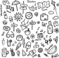 An Exciting and Vibrant Summer Fun Icons Collection for Your Creative Projects and Designs vector