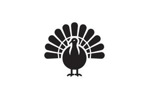 A black turkey logo on a white background vector