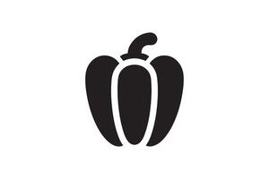 Black pepper icon on white background vector