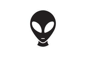 Alien head icon in simple style on a white background vector