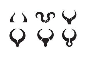 A set of horns and horns icons vector