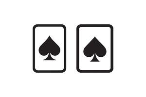 Two playing cards with spades and hearts on them vector