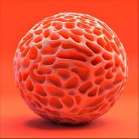 A 3d model of a ball with holes in it photo