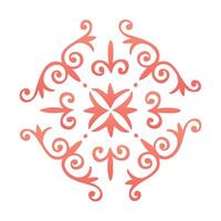 Decorative, ethnic, composition, inspired, by, Central, Asian, ornaments., Features, symmetrical, design, traditional, swirls., , art, soft, gradient, finish. vector