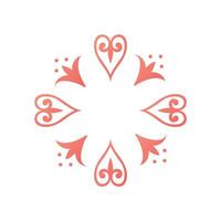 Elegant ethnic pattern with floral elements and graceful curves. Inspired by Kyrgyz folk traditions. Perfect for textile prints, branding, and modern packaging. vector