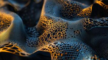 A close up of a fabric with holes photo