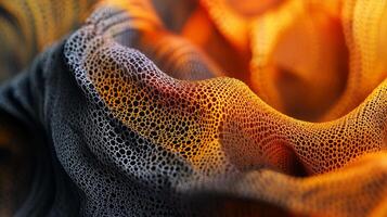 An abstract image of a fabric with holes photo