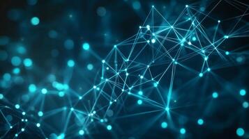 The background of a network of dots photo