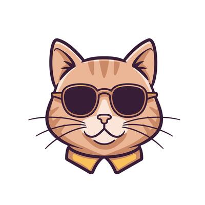Cat wearing sunglasses