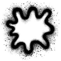 Speech bubble with different styles drawn with spray paint vector