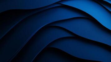 Blue abstract background with wavy lines photo