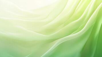 Green and white silk fabric background photo