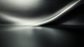 A black and white image of a shiny metal surface photo