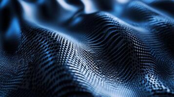 A blue and black background with wavy lines photo