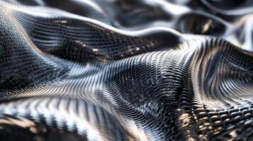 3d rendering of a black and white fabric photo