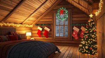Christmas decorating ideas for a rustic cabin photo