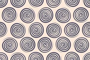 Spiral seamless pattern. Vortex background. Modern geometric design. Abstract helix ornament. Decorative repeat circular black elements on white background. illustration vector