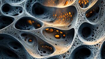 A close up of a cell structure photo