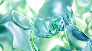 Abstract green and blue liquid background photo