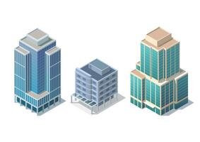 Set of isometric modern building for game asset or map vector