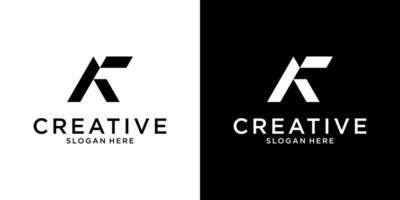 AF or FA initial letter logo design concep vector