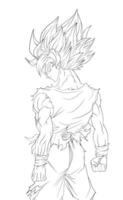 illustration of Son Goku SSJ fictional character vector