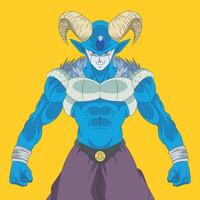 illustration of a Moro warrior character from a full color series vector