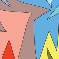 abstract art image of pointed triangle with colorful beauty vector