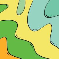 abstract cartoon art image with the beauty of the movement of waves like bright colored ocean currents that dominate the other colors vector
